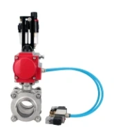 Кран шаровой DN.ru BV3232P(3pc)-FP-W-ISO-H WDVF Ду40 Ру40 полнопроходной, трехсоставной, корпус - нержавеющая сталь 316, уплотнение - PTFE, под приварку, с пневмоприводом PA-SA-105, пневмораспределителем 4V320-08 AC220V, БПВ AFC2000