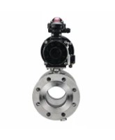 Кран шаровой DN.ru BV3232P(2pc)-FP-F-ISO-H WDVF Ду100 Ру16 полнопроходной, фланцевый, корпус - нержавеющая сталь 316, уплотнение - PTFE, с пневмоприводом PA-DA-105-1, пневмораспределителем 4M310-08 AC220V и БКВ APL-210N