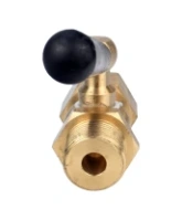 Кран запорный для манометра DN.ru BVPG0000P-3WT-T-H ВР/ВР G1/2″-G1/2″ Ду15 Ру25 трехходовой, резьбовой, корпус - латунь HPb57-3, шар - латунь HPb57-3, уплотнение - PTFE, с рукояткой
