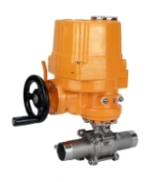 Кран шаровой DN.ru BV3232P(3pc)-FP-W-ISO-H LONG Ду25 Ру63 полнопроходной, корпус - нержавеющая сталь 316, уплотнение - PTFE, под приварку, с 1/4-оборотным электроприводом взрывозащищенным DN.ru QT-EX-010EM-O2-220VAC-У1 220В
