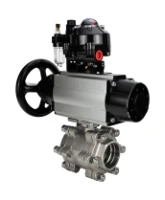 Кран шаровой DN.ru BV3232P(3pc)-FP-SW-ISO-H Ду100 Ру63 полнопроходной, корпус - нержавеющая сталь SS316, под приварку, с пневмоприводом PA-DA-105-1, пневмораспределителем 4M310-08 AC220V, БКВ APL-510N EX, БПВ AFC2000
