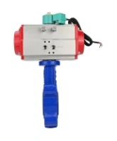 Затвор дисковый поворотный DN.ru WBV1631E-2W-Fb-H Ду65 Ру16 LUG межфланцевый, корпус - чугун QT450, диск - нержавеющая сталь AISI 304, уплотнение - EPDM, с пневмоприводом PA-SA-105 и магнитным переключателем ALS200D
