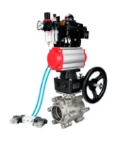 Кран шаровой DN.ru BV3232P(3pc)-FP-SW-ISO-H Ду80 Ру63 полнопроходной, корпус - нержавеющая сталь SS316, под приварку, с пневмоприводом PA-DA-105, пневмораспределителем 4V320-08 AC220V, БКВ APL-410N EX, ручным дублером MON2-450-T28-ISO, БПВ AFC2000