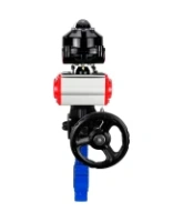 Затвор дисковый поворотный DN.ru WBV1631N-2W-Fb-H Ду150 Ру16 LUG корпус - чугун QT450, диск - нержавеющая сталь 304, уплотнение - NBR, с пневмоприводом DN.ru PA-DA-105, БКВ APL-510N EX и редуктором MON3-700-T38-ISO