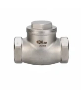 Клапан обратный DN.ru VCT3232-T 1 1/2″ Ду40 Ру16 ZGY резьбовой, поворотный, корпус - нержавеющая сталь CF8М/AISI 316, диск - нержавеющая сталь CF8М/AISI 316, уплотнение - PTFE