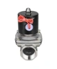 Клапан электромагнитный DN.ru VS131-ET-NC-220VAC 1/2″ Ду15 Ру10, соленоидный двухходовой, корпус - нержавеющая сталь 304, уплотнение - EPDM, резьбовой, нормально-закрытый, прямого действия, катушка - 220В