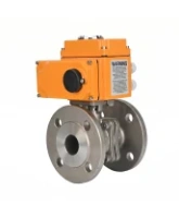 Кран шаровой DN.ru BV3232P(2pc)-FP-F-ISO-H Ду50 Ру16 полнопроходной фланцевый, корпус - нержавеющая сталь 316, уплотнение - PTFE, с электроприводом DN.ru QT-N-008EM-O1-24VDC-У1 HARK