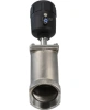 Клапан отсечной пневматический DN.ru VSP3241P-T-1PNC 4″ Ду100 Ру25, корпус - нержавеющая сталь SS316, резьбовой, Y-образный, корпус привода - пластик
