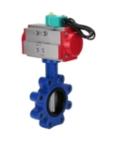 Затвор дисковый поворотный DN.ru WBV1631N-2W-Fb-H Ду150 Ру16 LUG корпус - чугун QT450, диск - нержавеющая сталь 304, уплотнение - NBR, с пневмоприводом PA-DA-105 и магнитным переключателем ALS200D