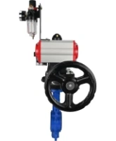 Затвор дисковый поворотный DN.ru WBV1132N-2W-Fb-H Ду125 Ру16, корпус - чугун GG25, диск - нержавеющая сталь 316L, уплотнение - NBR, с пневмоприводом PA-DA-105, пневмораспределителем 4M310-08 AC220V, ручным дублером MON3-700-T38-ISO, БПВ AFC2000