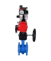 Затвор дисковый поворотный DN.ru WBV1313E-2W-F-H Ду100 Ру16 фланцевый, корпус - чугун GGG40, диск - чугун GGG40, EPDM, с пневмоприводом PA-DA-105, пневмораспределителем 4M310-08 AC220V, БКВ APL-210N, ручным дублером MON1-250-T26-ISO и БПВ AFC2000