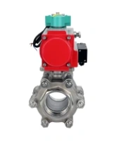 Кран шаровой DN.ru BV3232P(3pc)-FP-SW-ISO-H Ду100 Ру63 полнопроходной, корпус - нержавеющая сталь SS316, под приварку, с пневмоприводом PA-DA-105, пневмораспределителем 4M310-08 AC220V, магнитным переключателем ALS200D