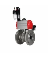 Кран шаровой DN.ru BV3232P(2pc)-FP-F-ISO-H Ду100 Ру16 полнопроходной фланцевый, корпус - нержавеющая сталь SS316, уплотнение - PTFE, с пневмоприводом PA-DA-105, пневмораспределителем 4M320-08 AC220V и БПВ AFC2000