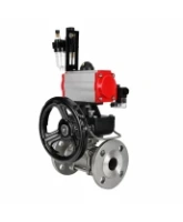 Кран шаровой DN.ru BV3131P(3pc)-FP-F-ISO-H Ду100 Ру16 полнопроходной, фланцевый, корпус - нержавеющая сталь 304, PTFE, 22х22, WDVF, с пневмоприводом PA-DA-105, пневмораспределителем 4M320-08 AC220V, ручным дублером MON3-700-T38-ISO и БПВ AFC2000