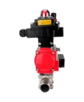Кран шаровой DN.ru BV3232P(3pc)-FP-W-ISO-H LONG Ду80 Ру25 полнопроходной, корпус - нержавеющая сталь 316, уплотнение - PTFE, под приварку, с пневмоприводом DN.ru PA-SA-130, пневмораспределителем 4M310-08 AC220V, БКВ APL-410N EX и БПВ AFC2000