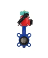 Затвор дисковый поворотный DN.ru WBV1132N-2W-Fb-H Ду40 Ру16 корпус - чугун GG25, диск - нержавеющая сталь 316L, уплотнение - NBR, с пневмоприводом PA-SA-083, пневмораспределителем 4M310-08 AC220V и магнитным переключателем ALS200D