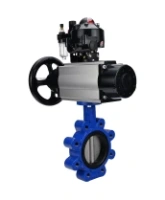 Затвор дисковый поворотный DN.ru WBV1631N-2W-Fb-H Ду150 Ру16 LUG корпус - чугун QT450, диск - нержавеющая сталь 304, уплотнение - NBR, с пневмоприводом PA-DA-105-1, пневмораспределителем 4M310-08 DC24V, БКВ APL-510N EX и БПВ AFC2000