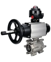 Кран шаровой DN.ru BV3232P(3pc)-FP-SW-ISO-H Ду100 Ру63 полнопроходной, корпус - нержавеющая сталь SS316, под приварку, с пневмоприводом PA-DA-105-1, пневмораспределителем 4M310-08 AC220V, БКВ APL-510N EX