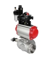 Кран шаровой DN.ru BV3232P(4pc)-SP-3WL-T-ISO-H Ду15 Ру63, стандартнопроходной, корпус - нержавеющая сталь 316, уплотнение - PTFE, внутренняя резьба, с пневмоприводом PA-DA-052, пневмораспределителем 4V320-08 AC220V, БКВ APL-210N, БПВ AFC2000