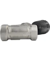 Клапан отсечной пневматический DN.ru VSP3241P-T-1PNC 1 1/2″ Ду40 Ру25, корпус - нержавеющая сталь SS316, резьбовой, Y-образный, корпус привода - пластик