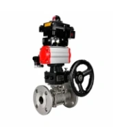 Кран шаровой DN.ru BV3131P(3pc)-FP-F-ISO-H Ду100 Ру16 полнопроходной, фланцевый, корпус - нержавеющая сталь 304, PTFE, 22х22, WDVF, с пневмоприводом PA-DA-105, пневмораспределителем 4M320-08 AC220V, БКВ APL-410N EX и ручным дублером MON3-700-T38-ISO