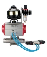 Кран шаровой DN.ru BV3232P(3pc)-FP-W-ISO-H LONG Ду80 Ру25 полнопроходной, корпус - нержавеющая сталь 316, уплотнение - PTFE, под приварку, с пневмоприводом PA-DA-083, пневмораспределителем 4V320-08 AC220V, БКВ APL-510N EX и БПВ AFC2000