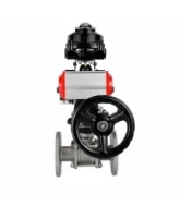 Кран шаровой DN.ru BV3131P(3pc)-FP-F-ISO-H Ду100 Ру16 полнопроходной, фланцевый, корпус - нержавеющая сталь 304, PTFE, 22х22, WDVF, с пневмоприводом PA-DA-105, пневмораспределителем 4M320-08 AC220V, БКВ APL-510N EX и ручным дублером MON3-700-T38-ISO