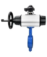 Затвор дисковый поворотный DN.ru WBV1432N-2W-Fb-H Ду125 Ру16, корпус - чугун GGG50, диск - нержавеющая сталь 316L, уплотнение - NBR, с пневмоприводом DN.ru PA-DA-105-1 двойного действия, пневмораспределителем 4M310-08 DC24V, БКВ APL-210N
