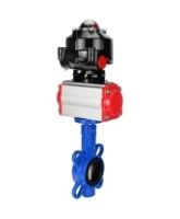 Затвор дисковый поворотный DN.ru WBV1132N-2W-Fb-H Ду125 Ру16, корпус - чугун GG25, диск - нержавеющая сталь 316L, уплотнение - NBR, с пневмоприводом DN.ru PA-DA-105 двойного действия, пневмораспределителем 4M310-08 AC220V, БКВ APL-510N-EX