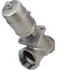 Клапан отсечной пневматический DN.ru VSP3231P-T-1PNC 2 1/2″ Ду65 Ру25, корпус - нержавеющая сталь SS316, резьбовой, Y-образный, корпус привода - нержавеющая сталь CF8