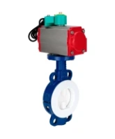Затвор дисковый поворотный DN.ru WBV3434Pf-2W-Fb-R Ду200 Ру16 корпус - углеродистая сталь WCB, диск - углеродистая сталь WCB, футерованный PTFE, уплотнение - PTFE, с пневмоприводом PA-DA-105 и магнитным переключателем ALS200D