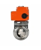 Затвор дисковый поворотный DN.ru WBV3131E-2W-T-H Ду50 Ру10 резьбовой, корпус - пищевая нержавеющая сталь 304, уплотнение - EPDM, с электроприводом QT-N-003EM-O1-220VAC-У1 HARK