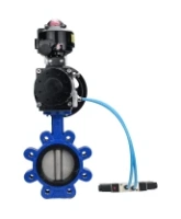 Затвор дисковый поворотный DN.ru WBV1631N-2W-Fb-H Ду150 Ру16 LUG корпус - чугун QT450, диск - нержавеющая сталь 304, уплотнение - NBR, с пневмоприводом PA-DA-105-1, пневмораспределителем 4V320-08 AC220V, БКВ APL-510N EX и БПВ AFC2000