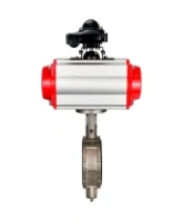 Затвор дисковый поворотный DN.ru WBV3131N-2W-Fb-H Ду150 Ру16, корпус - нержавеющая сталь 304, диск - нержавеющая сталь 304, уплотнение - NBR, с пневмоприводом DN.ru PA-DA-105 и БКВ DN.ru APL-210N