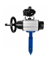 Затвор дисковый поворотный DN.ru WBV3434Pf-2W-Fb-R Ду200 Ру16, корпус - углеродистая сталь WCB, диск - углеродистая сталь WCB, футерованный PTFE, уплотнение - PTFE, с пневмоприводом PA-DA-105-1, пневмораспределителем 4M310-08 AC220V и БКВ APL-410N EX