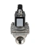 Клапан электромагнитный DN.ru VS331-VT-NO-24VDC 3/8″ Ду10 Ру10, соленоидный двухходовой, корпус - нержавеющая сталь 304, уплотнение - Viton, резьбовой, нормально-открытый, прямого действия, катушка - 24В