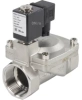 Клапан электромагнитный DN.ru VS431-NT-NC-24VAC 1 1/2″ Ду40 Ру16 пилотного действия двухходовой, корпус - сталь нержавеющая 304, присоединение - внутренняя резьба, уплотнение - NBR, нормально-закрытый, катушка - 24В AC