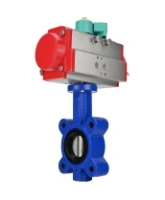 Затвор дисковый поворотный DN.ru WBV1631E-2W-Fb-H Ду65 Ру16 LUG межфланцевый, корпус - чугун QT450, диск - нержавеющая сталь AISI 304, уплотнение - EPDM, с пневмоприводом PA-SA-105 и магнитным переключателем ALS200D