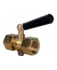 Кран запорный для манометра DN.ru BVPG0000P-3WT-T-H ВР/НР G1/4″-G1/4″ Ду15 Ру25 трехходовой, резьбовой, корпус - латунь HPb57-3, шар - латунь HPb57-3, уплотнение - PTFE, с рукояткой