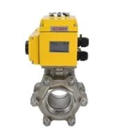 Кран шаровой DN.ru BV3232P(3pc)-FP-SW-ISO-H Ду40 Ру63 полнопроходной, корпус - нержавеющая сталь SS316, под приварку, с 1/4-оборотным электроприводом QT-N-005EM-O1-220VAC-У1