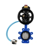 Затвор дисковый поворотный DN.ru WBV1631N-2W-Fb-H Ду150 Ру16 LUG корпус - чугун QT450, диск - нержавеющая сталь 304, уплотнение - NBR, с пневмоприводом PA-DA-105-1, пневмораспределителем 4V320-08 AC220V и БКВ APL-410N EX