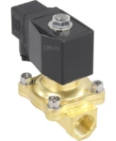 Клапан электромагнитный DN.ru VS200-ET-NC-220VAC 1/2″ Ду15 Ру10, соленоидный двухходовой, корпус - латунь, уплотнение - EPDM, резьбовой, нормально-закрытый, прямого действия, катушка - 220В