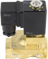 Клапан электромагнитный DN.ru VS400-ET-NC-24VDC 3/8″ Ду10 Ру16, соленоидный двухходовой, корпус - латунь, уплотнение - EPDM, резьбовой, нормально-закрытый, пилотный, катушка - 24В