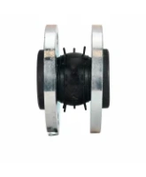 Компенсатор резиновый DN.ru CRL-E25-F Ду200 Ру25, резиновая вставка (корпус) - EPDM, тип присоединения - фланцевый, материал фланцев - сталь углеродистая оцинкованная, со скользящими фланцами и ограничителями хода