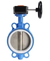 Затвор дисковый поворотный DN.ru WCB-316L-PTFE Ду100 Ру16 межфланцевый, корпус - углеродистая сталь WCB, диск - нержавеющая сталь 316L, уплотнение - PTFE, с редуктором Pro-Gear X-21-W-200