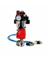 Кран шаровой DN.ru BV3232P(4pc)-SP-3WT-T-ISO-H WDVF Ду25 Ру63 стандартнопроходной, 3-ходовой Т-тип, внутренняя резьба, нержавеющая сталь AISI 316, PTFE, с пневмоприводом PA-DA-065, пневмораспределителем 4V320-08 AC220V, БКВ APL-410N EX и БПВ AFC2000