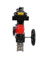 Кран шаровой DN.ru BV3232P(3pc)-FP-W-ISO-H Ду65 Ру25, полнопроходной под приварку, нержавеющая сталь SS316, PTFE, с пневмоприводом PA-DA-083, с пневмораспределителем 4M310-08 AC220V, с БКВ APL-410N EX, ручным дублером MON2-450-T28-ISO, с БПВ AFC2000