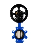 Затвор дисковый поворотный DN.ru WBV1616E-2W-Fb-H Ду125 Ру16 LUG корпус - чугун QT450, диск - чугун QT450, уплотнение - EPDM, с пневмоприводом DN.ru PA-DA-105-1