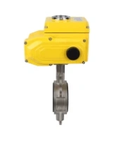 Затвор дисковый поворотный DN.ru WBV3232N-2W-Fb-H Ду150 Ру16, корпус - нержавеющая сталь 316L, диск - нержавеющая сталь 316L, уплотнение - NBR, с электроприводом DN.ru QT-N-010EM-O1-220VAC-У1 220В