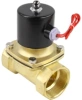 Клапан электромагнитный DN.ru VS100-NT-NC-220VAC 2″ Ду50 Ру10, соленоидный двухходовой, корпус - латунь, уплотнение - NBR, резьбовой, нормально-закрытый, прямого действия, катушка - 220В